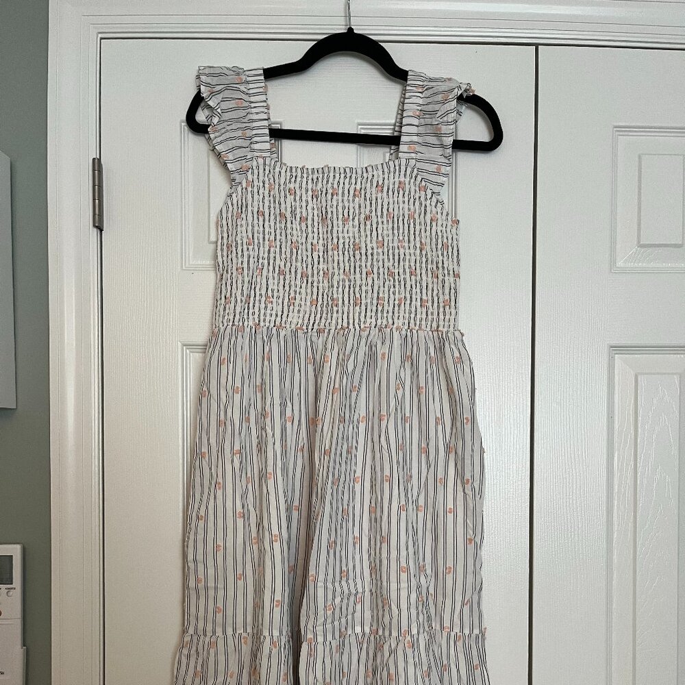 Loft Smocked Midi, Size Medium Petite